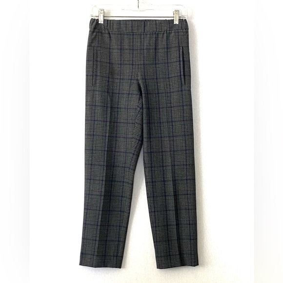 Aritzia Wilfred Darontal Pant in Navy Gray Plaid - Picture 2 of 8